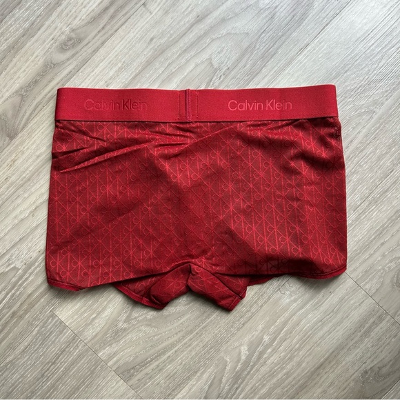 Calvin Klein | Microfiber Lace Trunk in Fall Berry Red (Small) - Picture 6 of 15